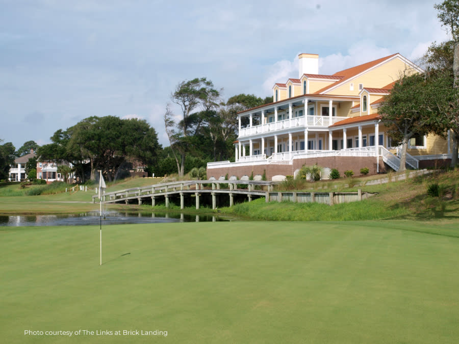 The clubhouse at The Links at Brick Landing