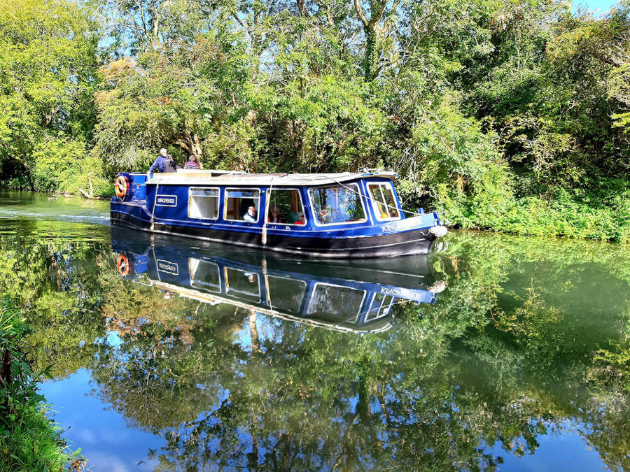 A canal boat on Chichester Canal