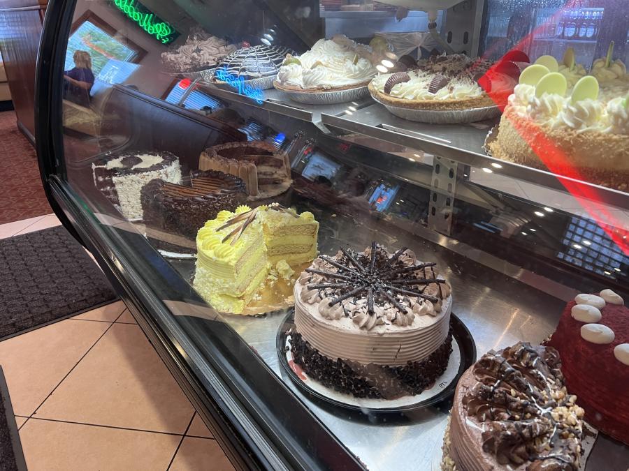 Cakes On Display At City Cafe In Huntsville, AL