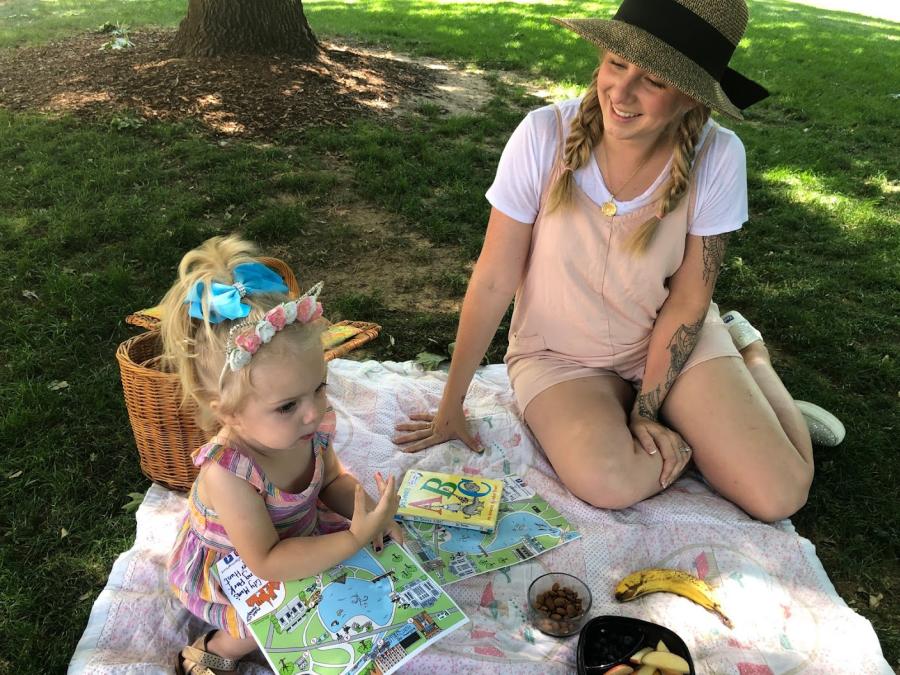 Mother daughter picnic date
