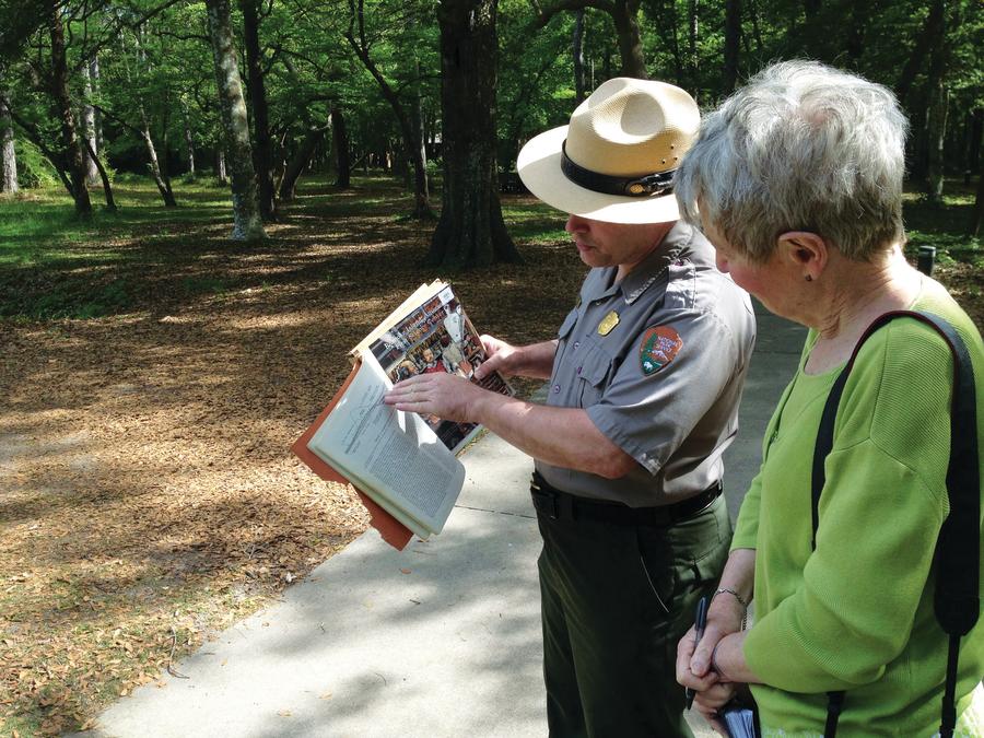 park ranger at fort raleigh national park