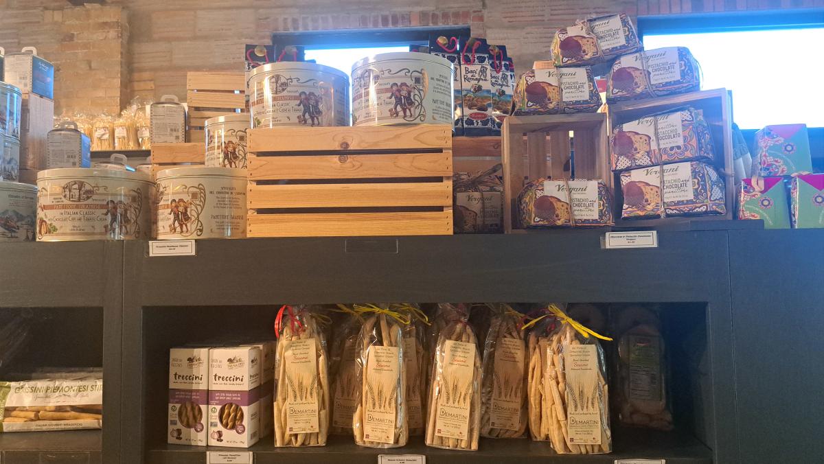 A Display of Food at Antonuccio’s Italian Market