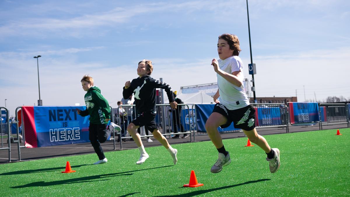 NFL Combine kids running