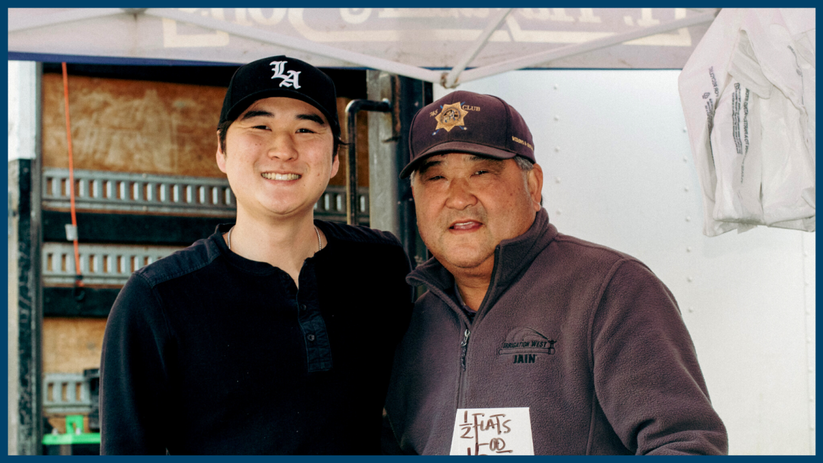 Alan Hayashi of Hayashi Farms and his son