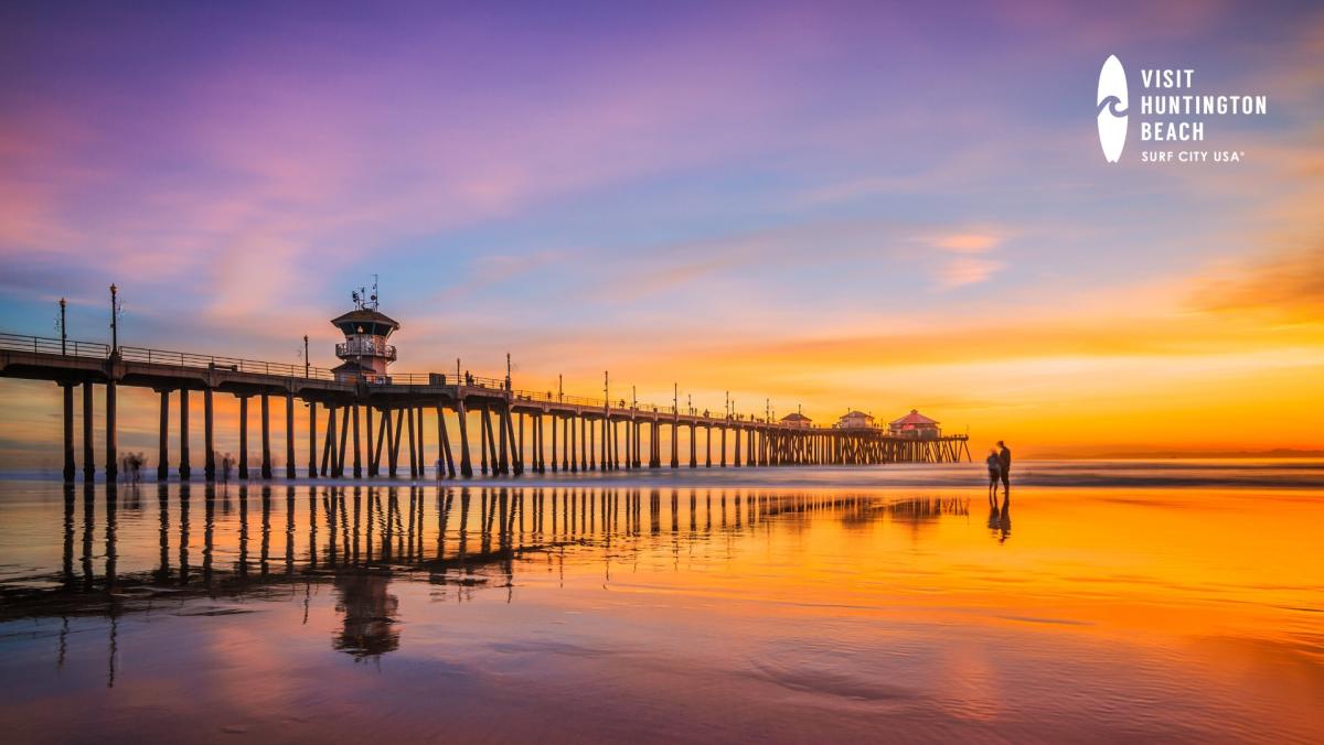 Huntington Beach Pier Zoom Background Image