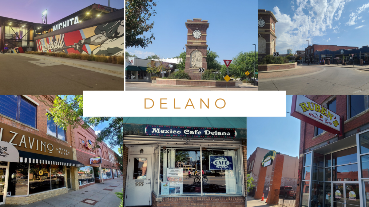 A collage of photos taken in Delano features "Delano" text over the top