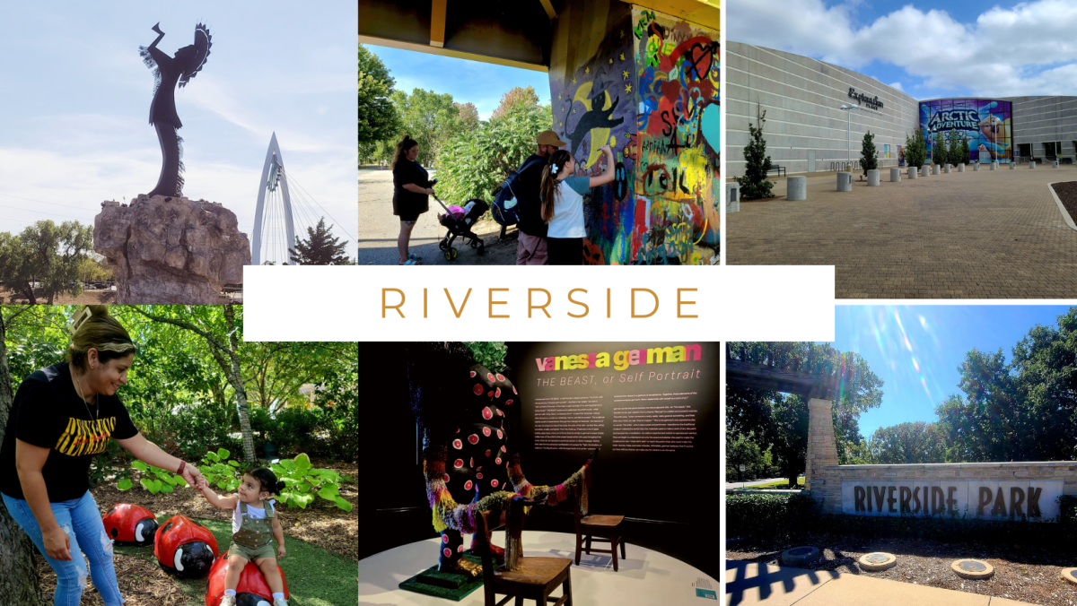 A collage of photos taken in Riverside features "Riverside" text over the top