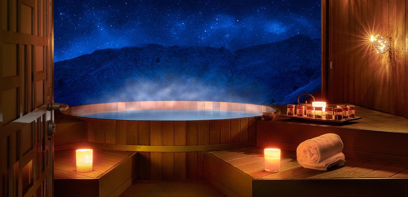 Onsen Hot Pools by Night