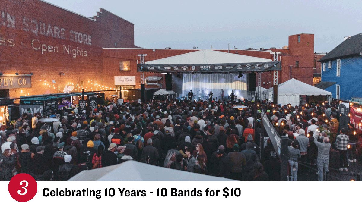 Event 3 - CELEBRATING 10 YEARS - 10 BANDS FOR $10