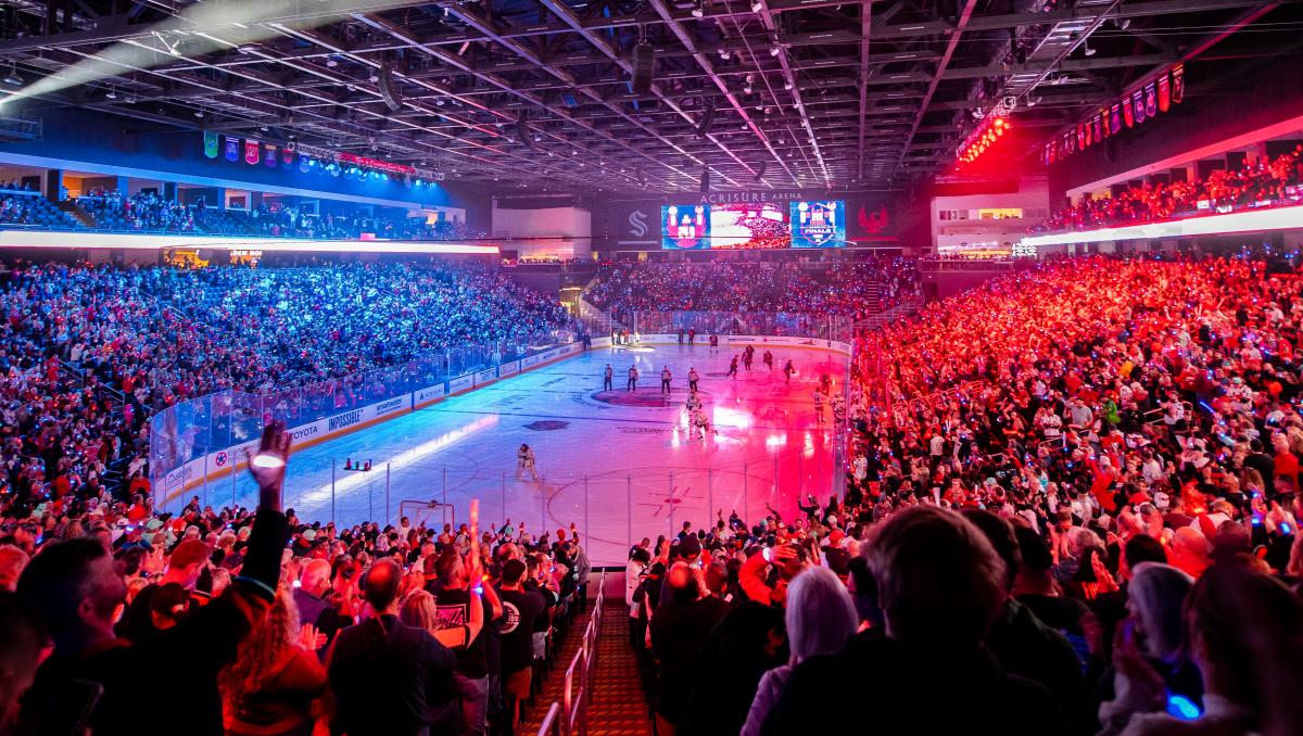 Coachella Valley Firebirds AHL Hockey Team play their home games at Acrisure Arena. Western Conference Champions Seasons 2022-23 and 2023-24
