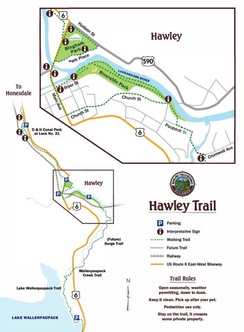 Map of the Hawley Trail