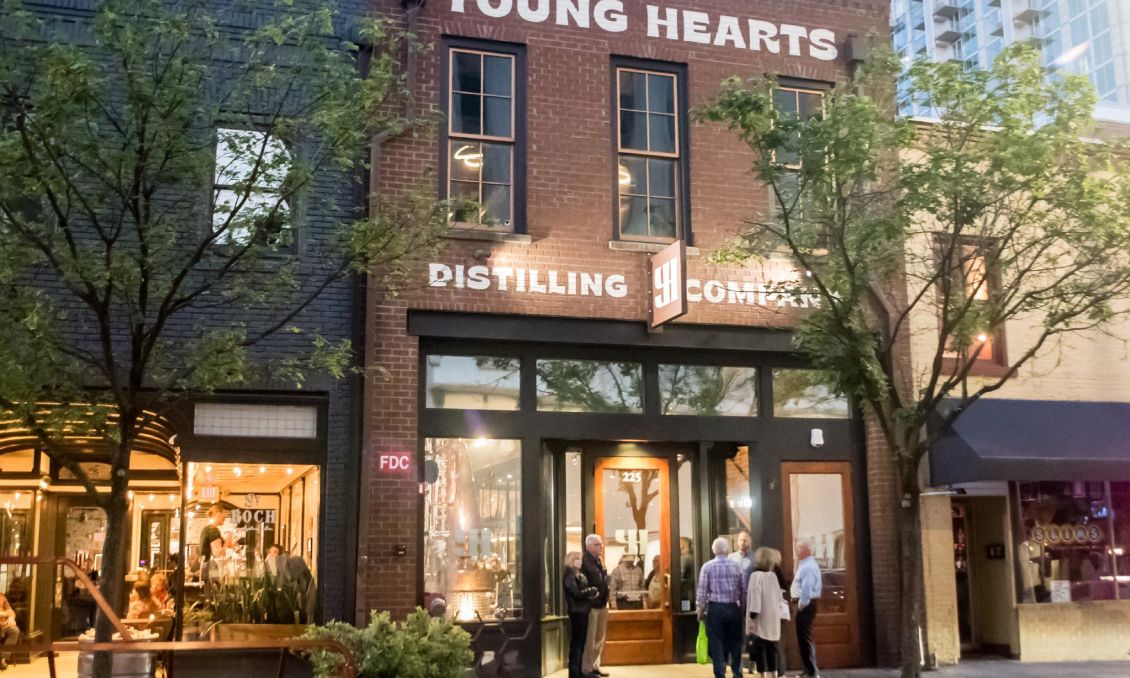 Exterior of Young Hearts Distilling