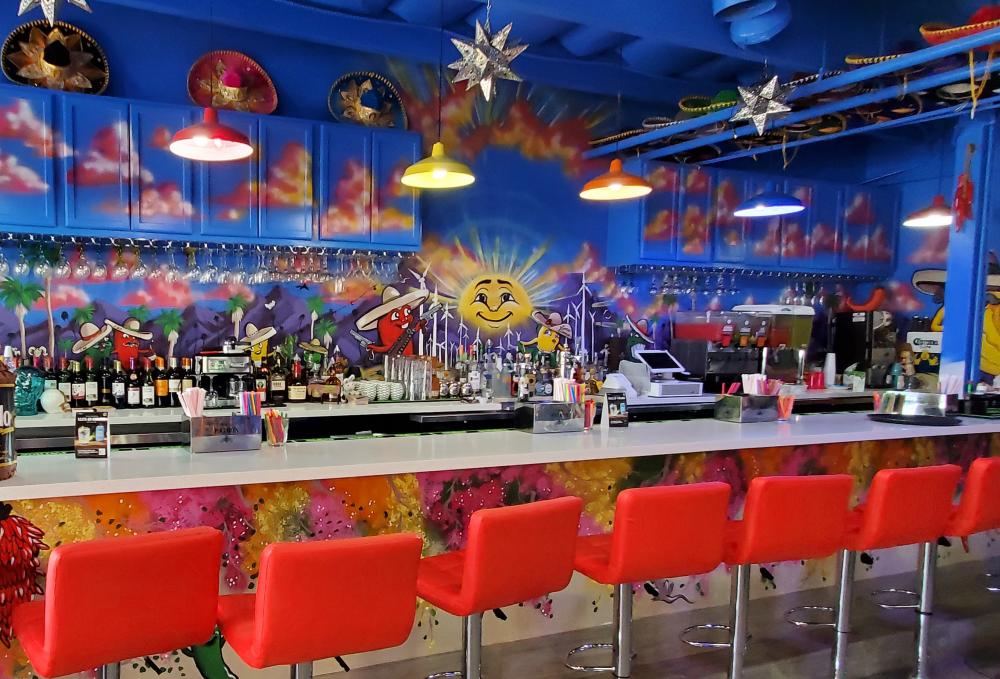 Bar at Loco Charie's in Palm Springs