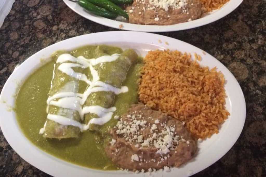 Carne Asada and Enchiladas Verdes at Obelisco