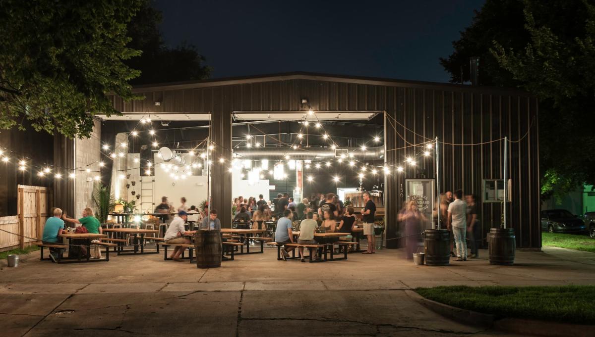 Central Standard Brewing Patio at Night