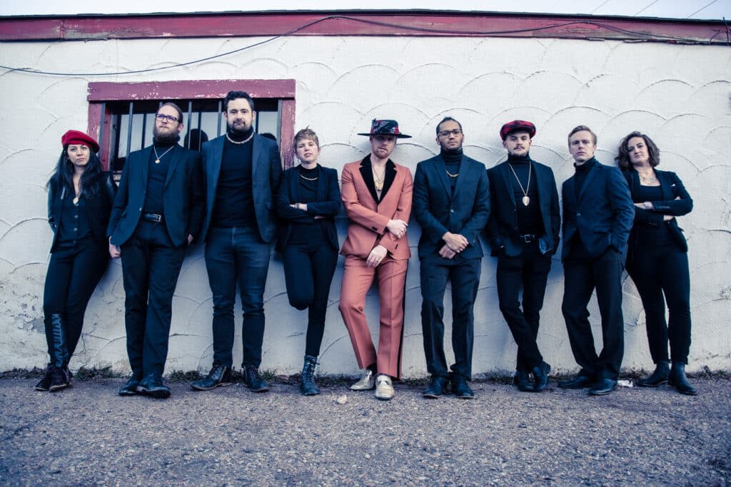 A photo of the Burroughs band members.