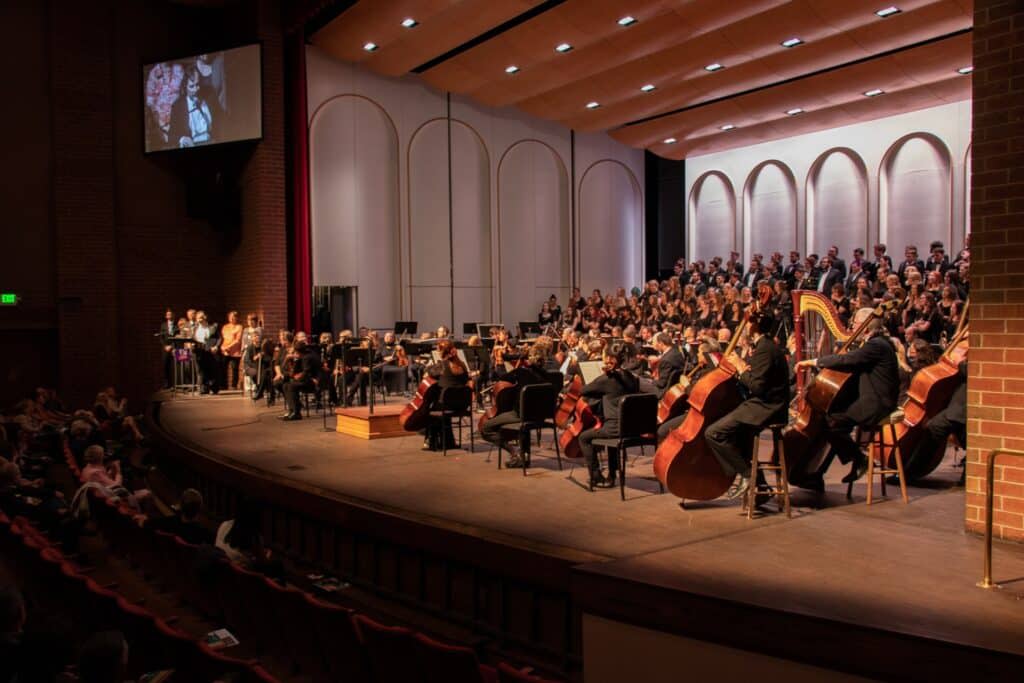 Greeley Philharmonic Orchestra playing at the Union Colony Civic Center.