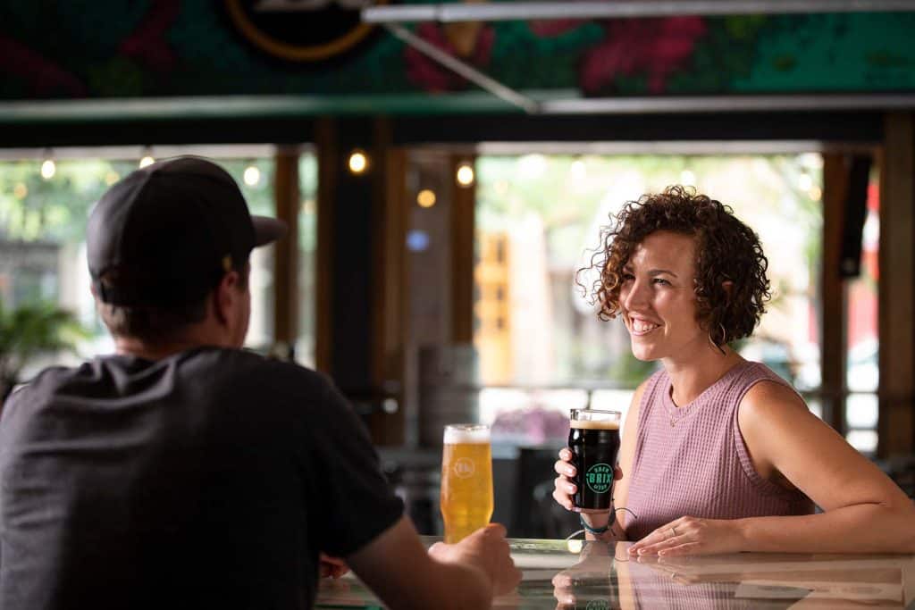 Greeley residents enjoying Greeley beer at a local brewery