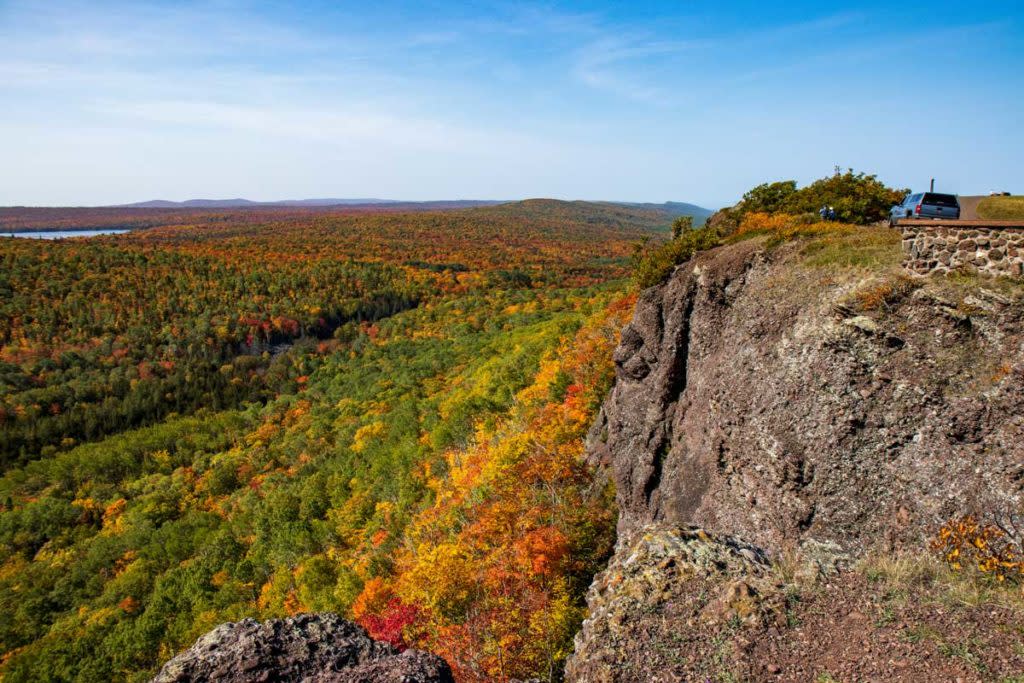 Brockway Mountain Drive during Fall