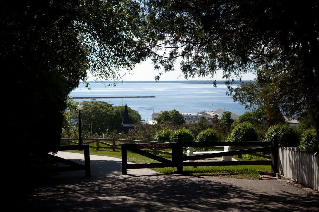 Outside Gate to Michigan Governor’s Summer Residence on Mackinac Island