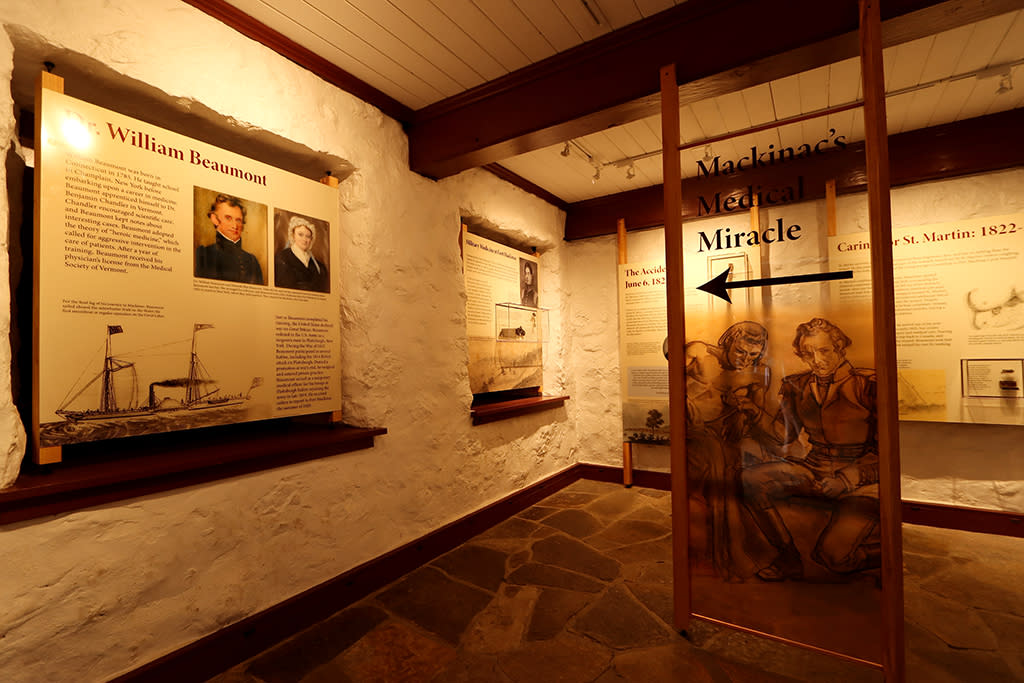 Exhibit on Mackinac Island’s Medical Miracle inside the American Fur Co. Store & Dr. Beaumont Museum