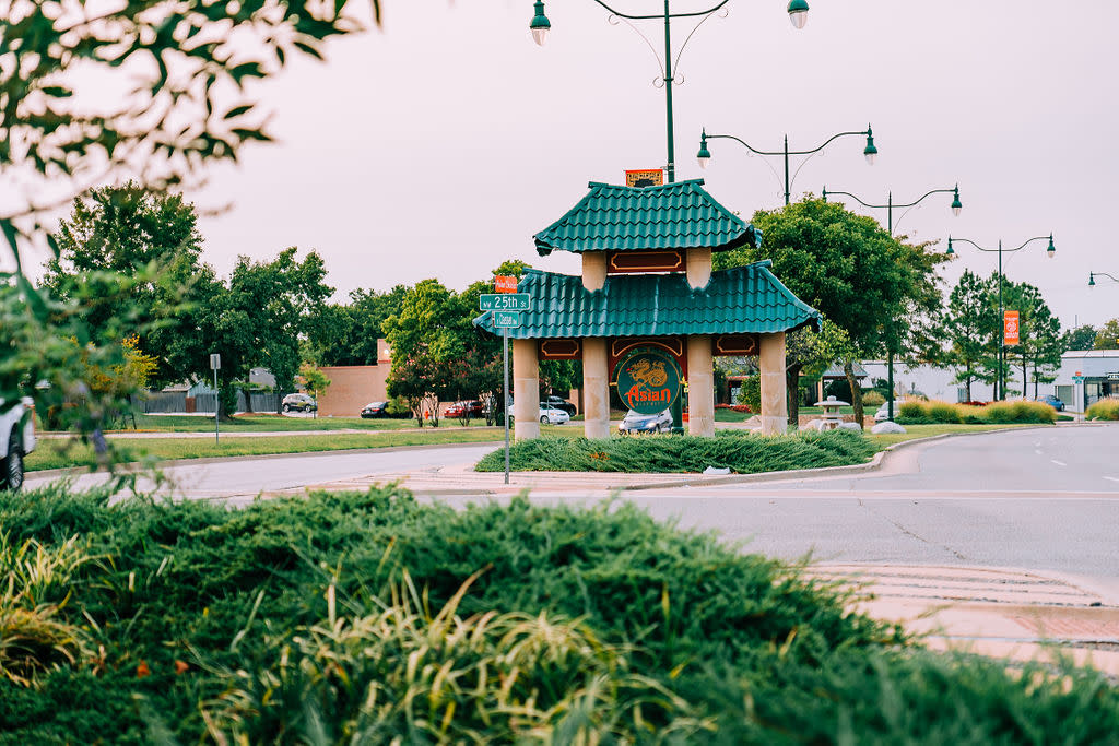 Sign of Asian district