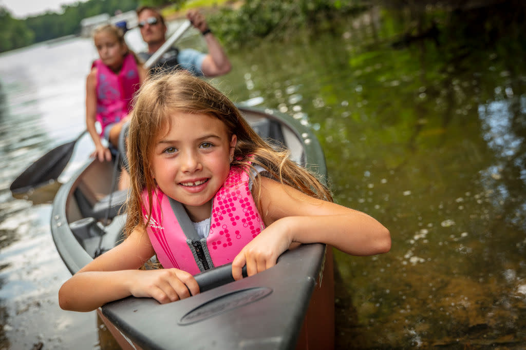 Girl in canoe