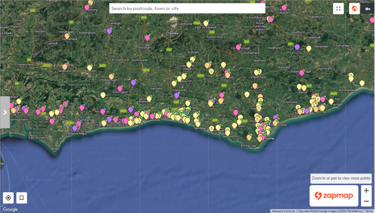 electric vehicle charging points map