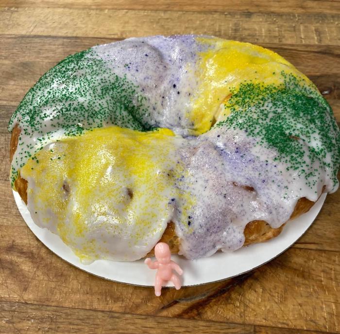 A King Cake at Sugar Ray's Bakery