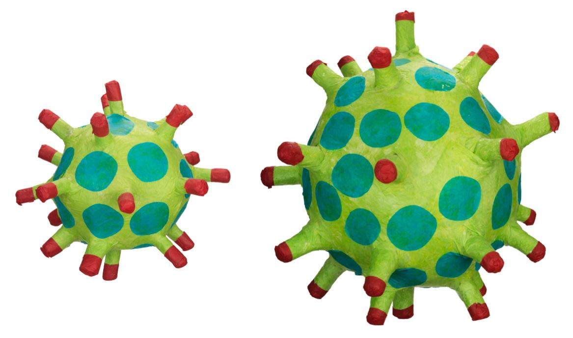 Coronavirus Pinatas by Francisco Rodriguez at the Albuquerque Museum