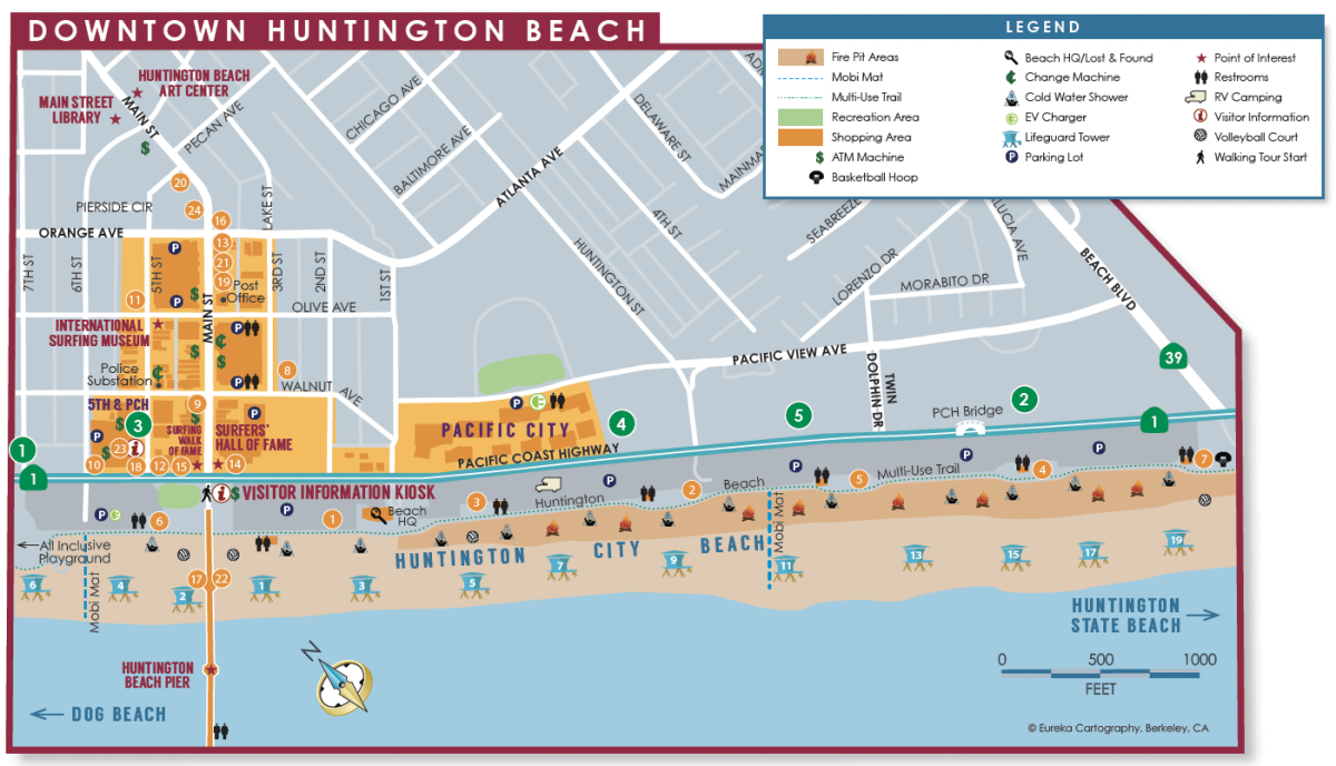 2024 Downtown Huntington Beach Map