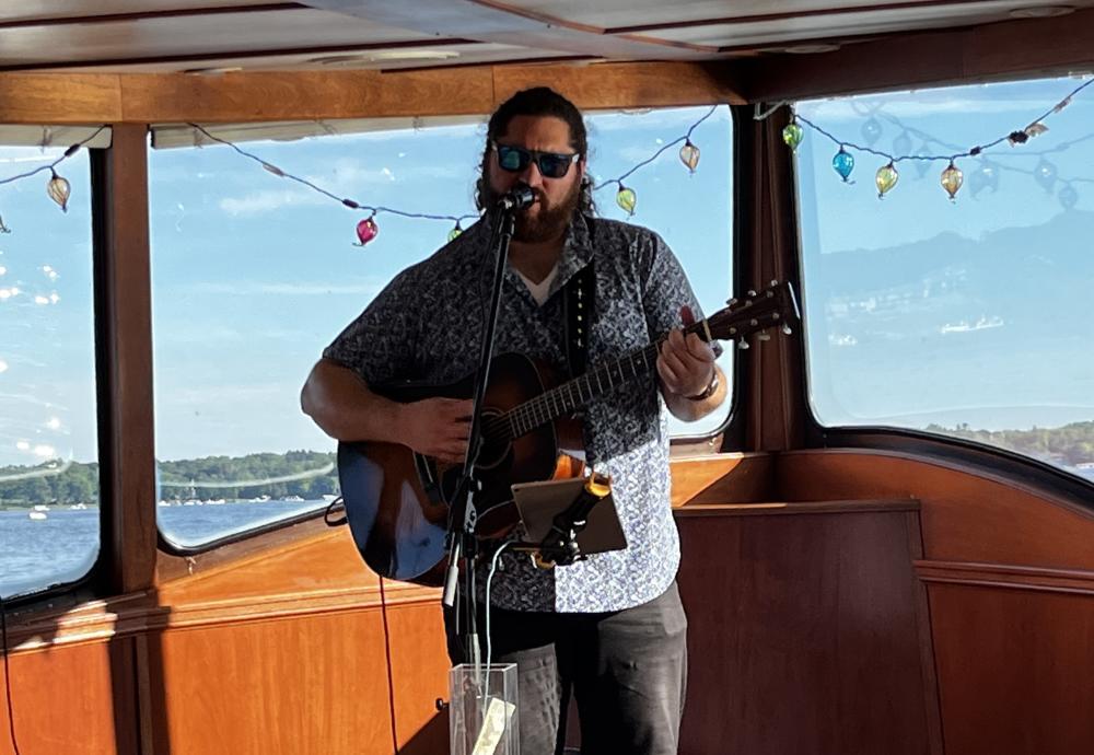 Musician playing on the cruise line boats