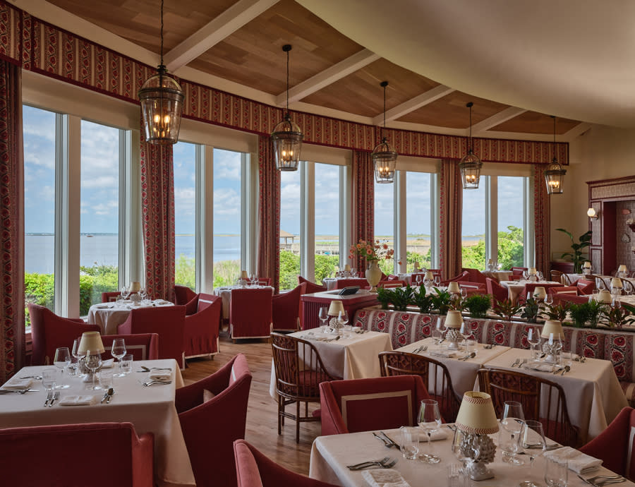 Interior of Theodosia restaurant at the Sanderling Resort in Duck, NC