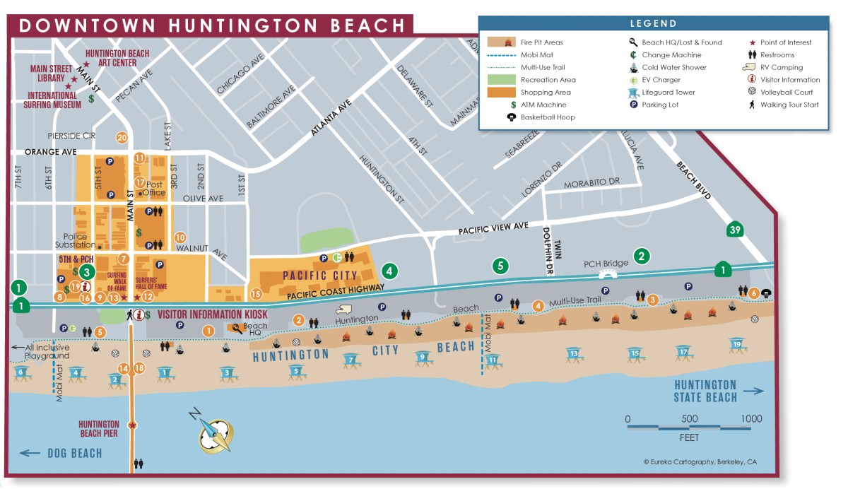 2026 Downtown Huntington Beach map
