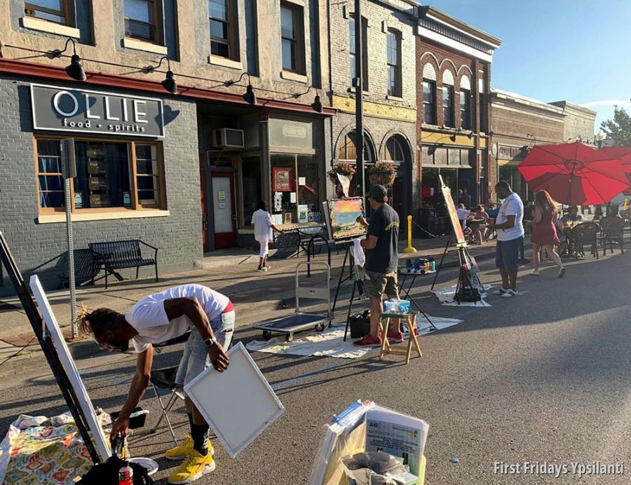 Painters at First Fridays Ypsilanti