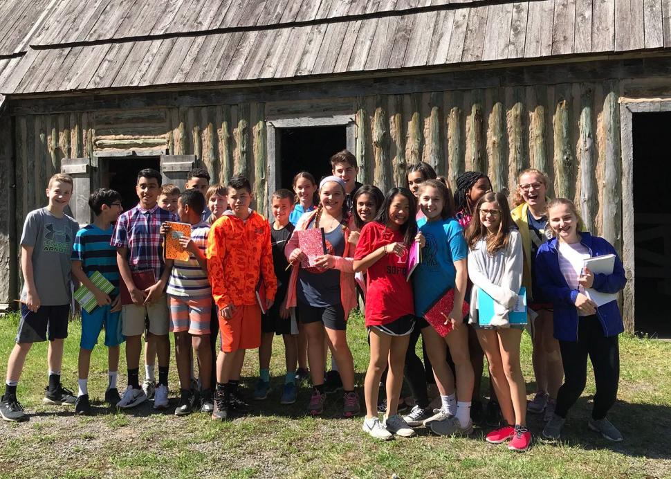 Students tour Sainte Marie Among the Iroquois