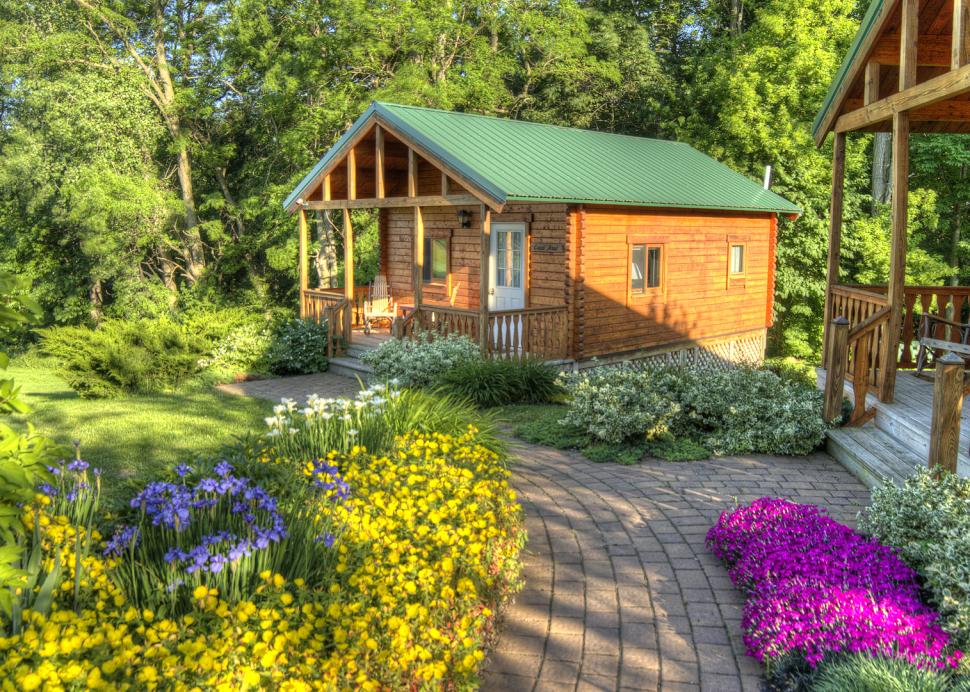 Stay in a romantic cabin!