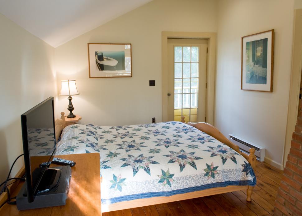 King-sized bed upstairs