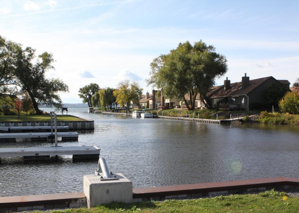 The boat channel at Canandaigua Lake Marine Park