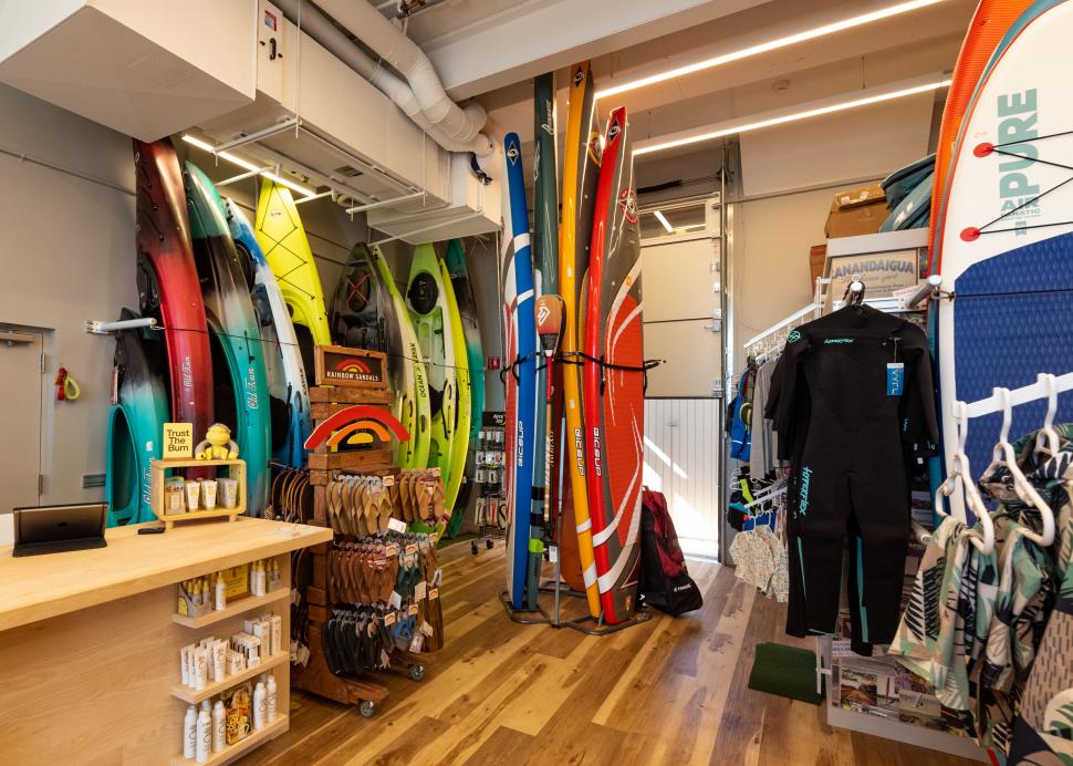 Interior of store with items for sale