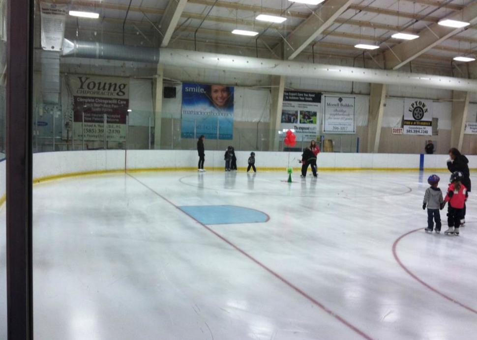 Enjoying an afternoon of ice skating