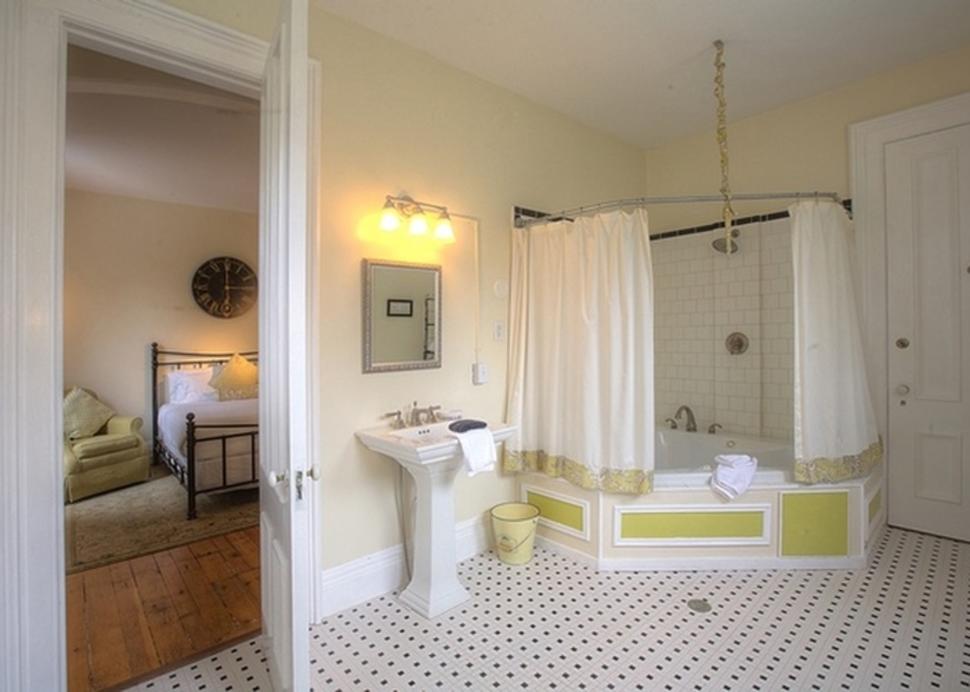 Interior of a bathroom inside of a suite at the William Smith Inn