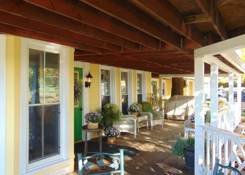Unwind on the spacious porch