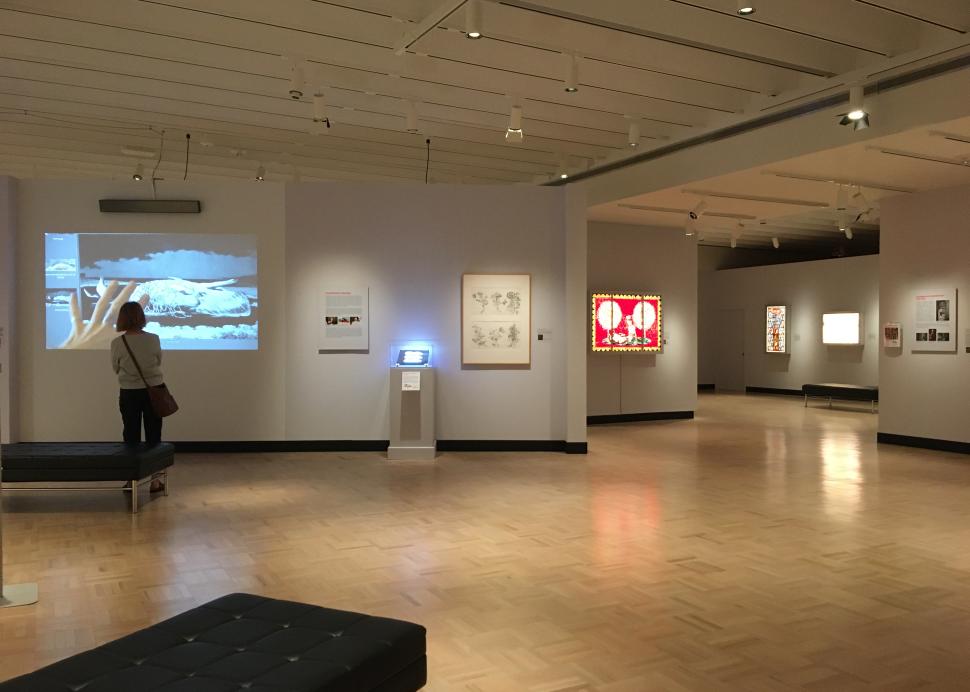 Schaechter video viewing at Memorial Art Gallery