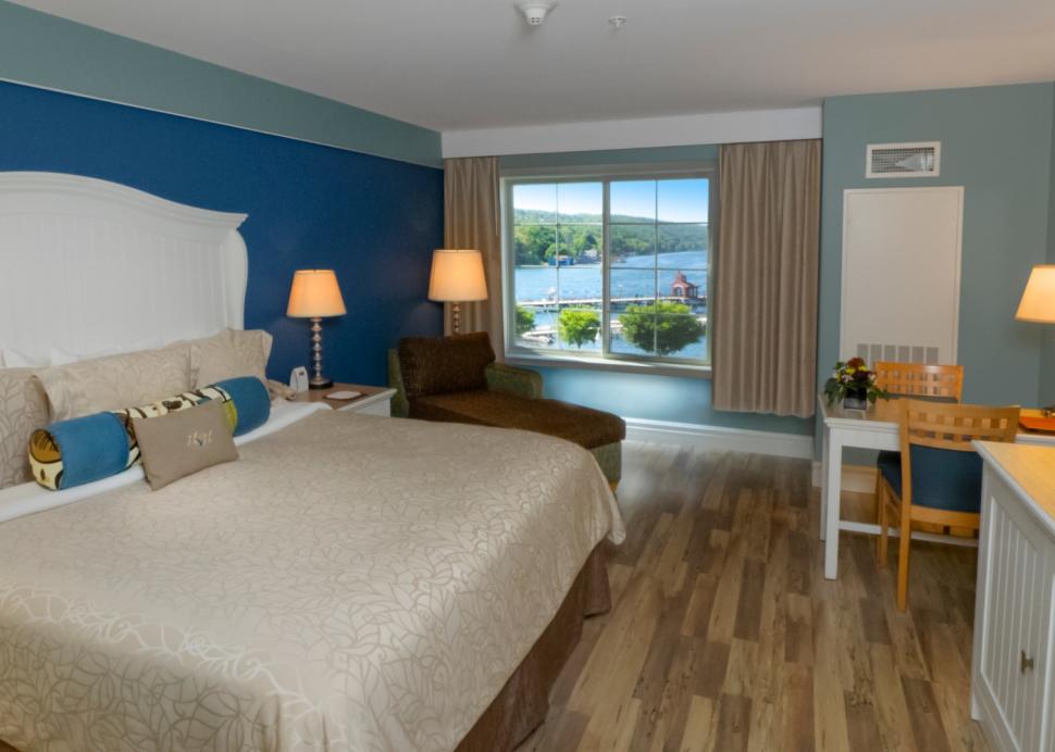 King-size bed and room