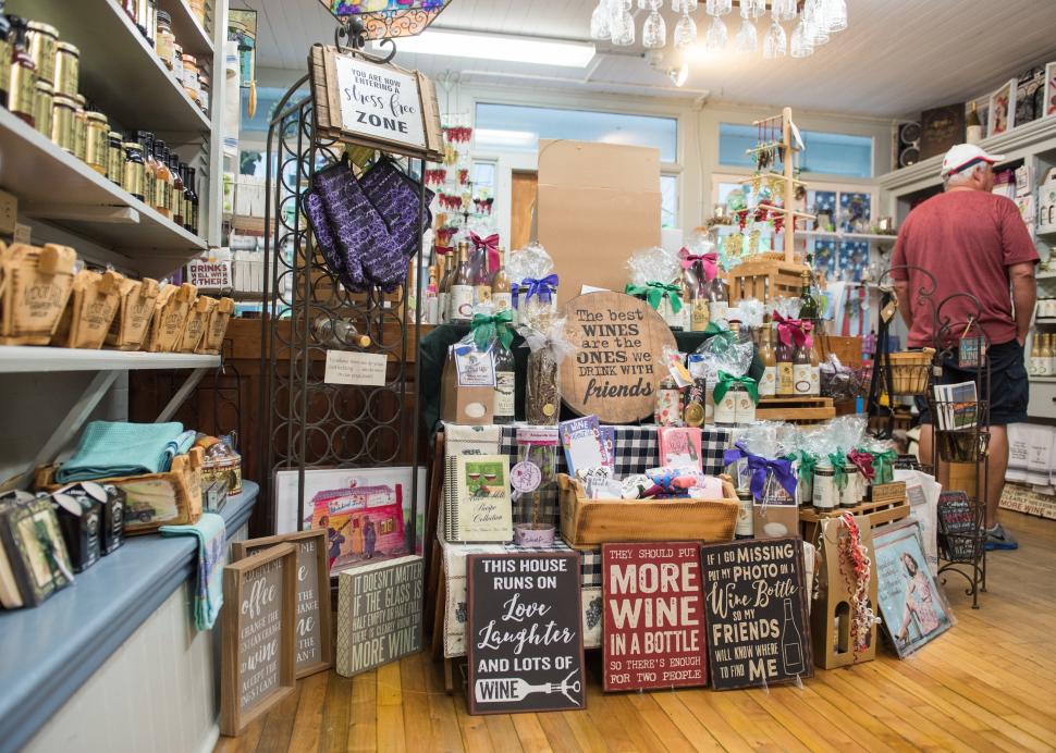 Interior of Arbor Hill's gift shop