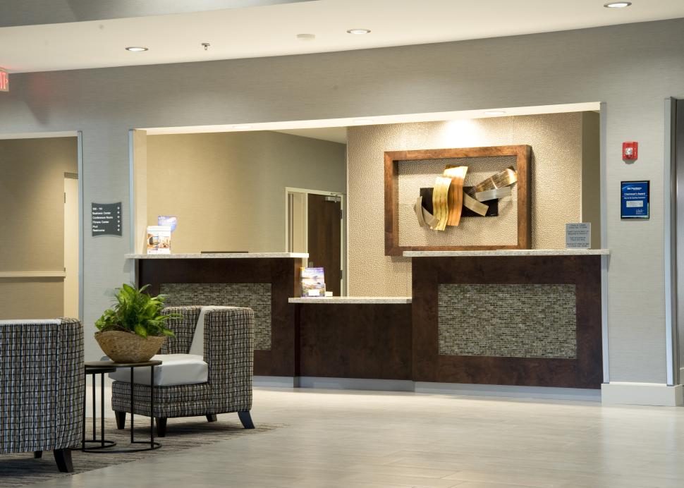 Lobby Seating & Front Desk