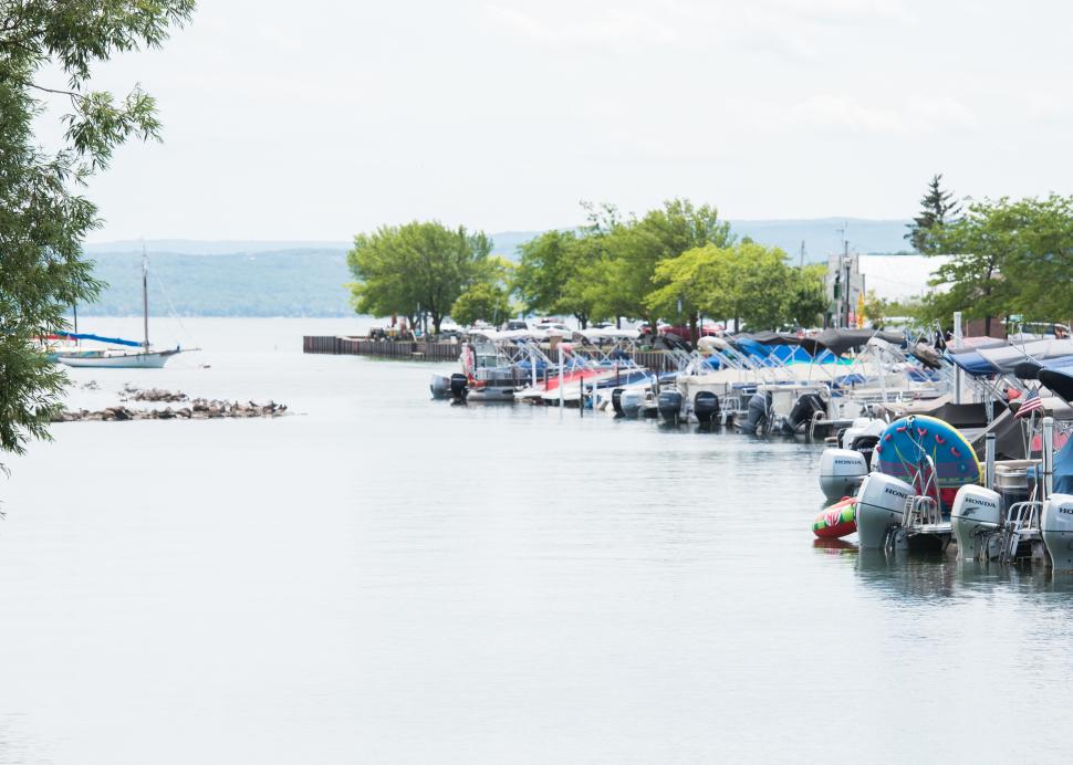 Photo of boats docking at the Canandaigua Pier