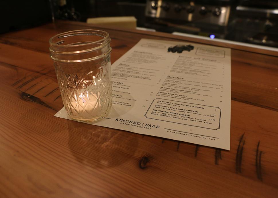 kindred-fare-geneva-menu-candle