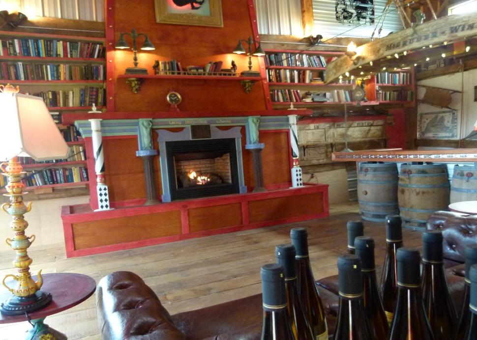 Inside of the Lacey Magruder Vineyard and Winery sitting area
